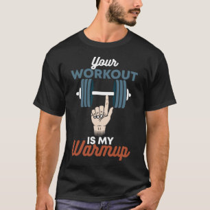 Camiseta O teu treino é o meu aquecedor - Engraçado ginásio