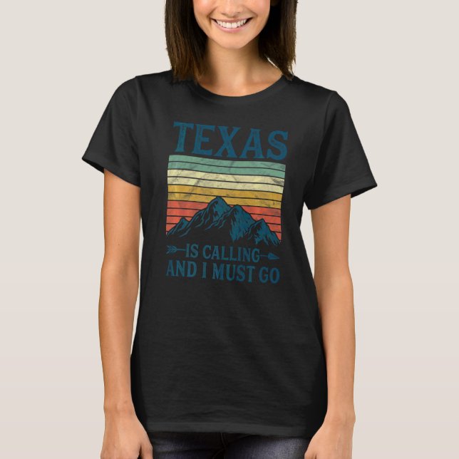 Camiseta O Texas Está Ligando E Eu Preciso Ir (Frente)