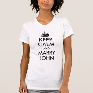 Camiseta O texto customizável mantem a calma e casa John