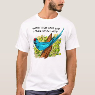 Camiseta O texto de fala do papagaio do ringneck é