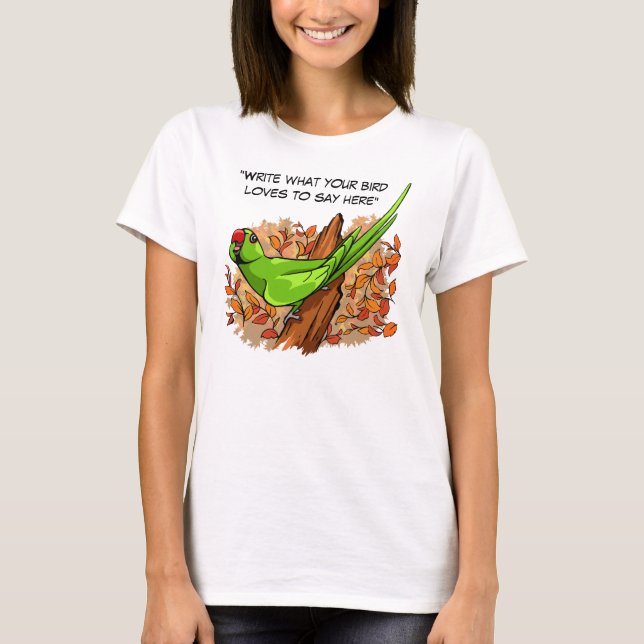 Camiseta O texto de fala do papagaio do ringneck é (Frente)