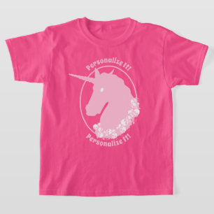 Camiseta O TEXTO, Zombie Cor-de-Rosa, Camisa-T Unicórn