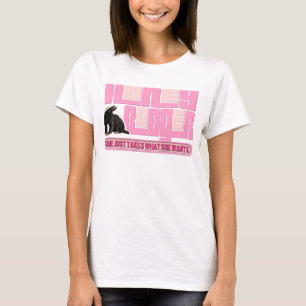 Camiseta O texugo da senhora mel toma o que quer