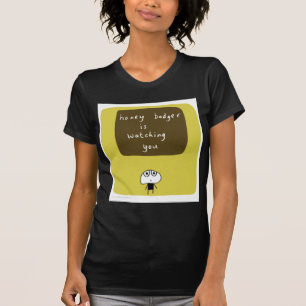 Camiseta O texugo de mel está olhando-o