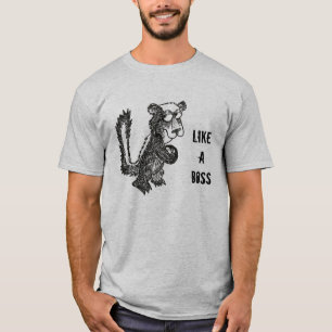 Camiseta O texugo de mel gosta de um chefe