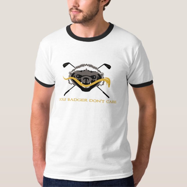 Camiseta O texugo do golfe não se importa (Frente)