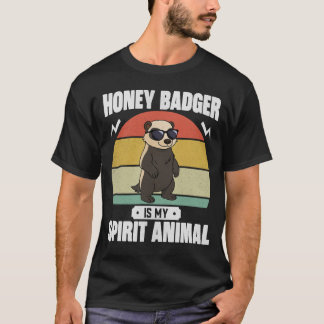 Camiseta O Texugo Mel é o Meu Animal Espiritual Divertido V