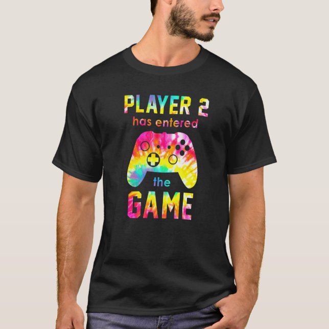 Camiseta O Tie Dye Video Game Player 2 Entrou No Jogo (Frente)