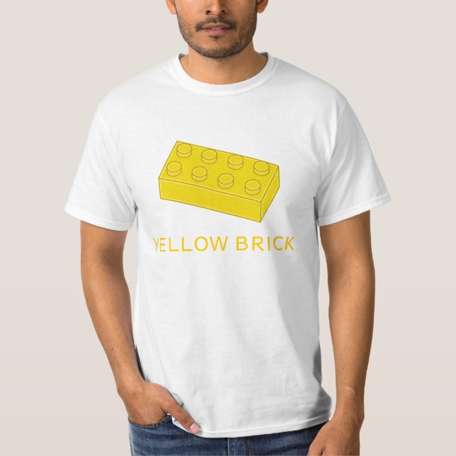 Camiseta O tijolo amarelo personaliza perto meu Minifig (Frente)