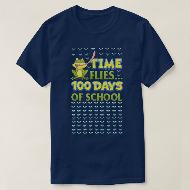 Camiseta O TIME VOA Sapo 100 Dias de Criança de Professores (Frente do Design)