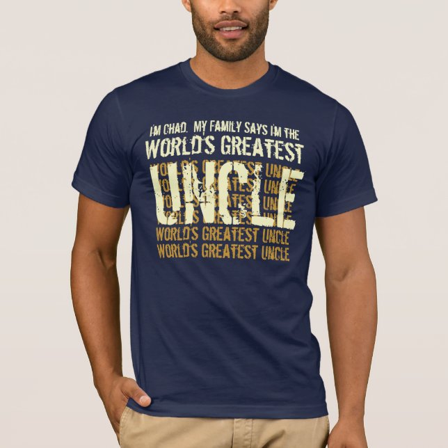 Camiseta O Tio Maior do Mundo - Minha Família diz V008 (Frente)