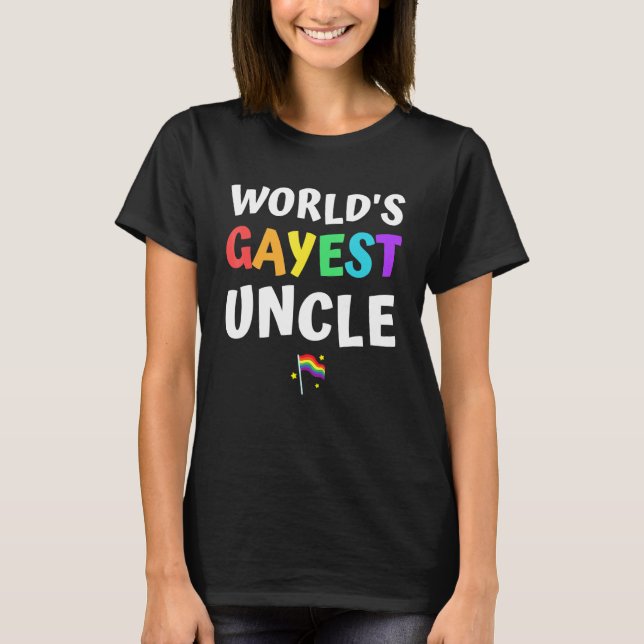 Camiseta O Tio Orgulho Mais Gayer Rainbow Flag Love Lgbt L (Frente)