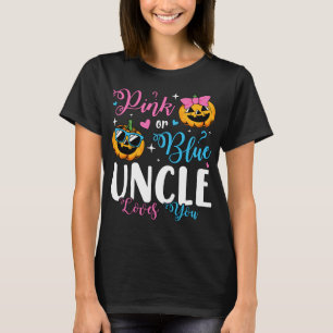 Camiseta O Tio Rosa Ou Azul Te Ama As Bebês Da Abóbora.