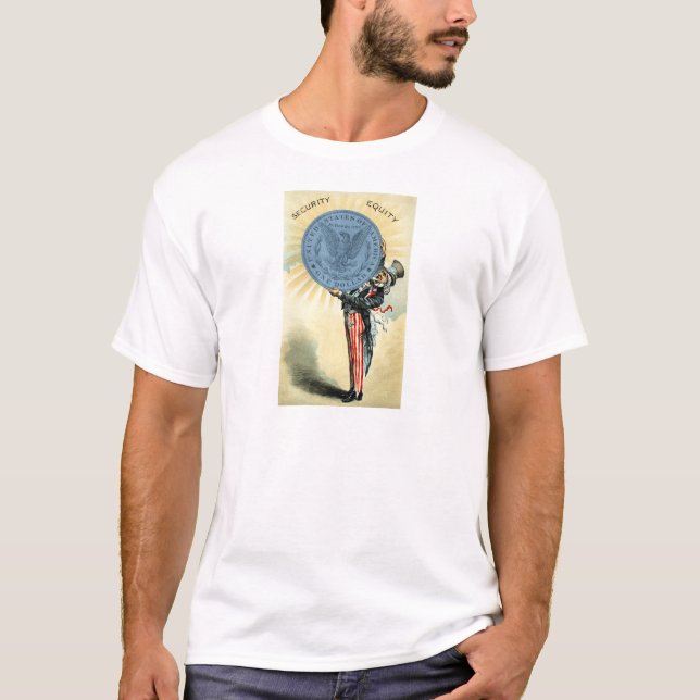 Camiseta o tio Sam 19C gosta da prata (Frente)