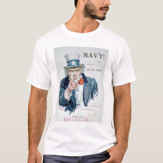 Camiseta O tio Sam está chamando-o! Recrute o marinho