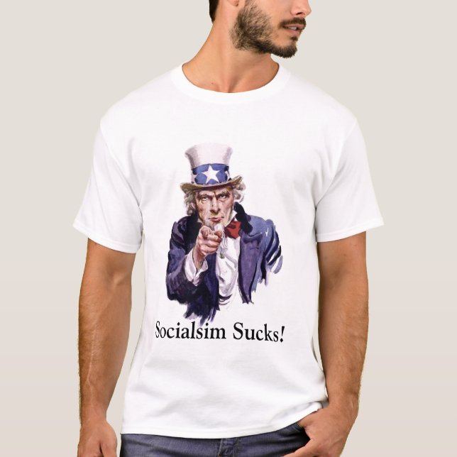 Camiseta o tio Sam, Socialsim suga! (Frente)