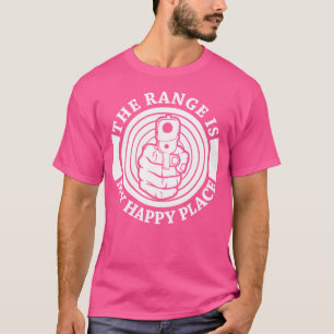 Camiseta O Tiro É Meu Lugar Feliz Tiro com Arma de Fogo