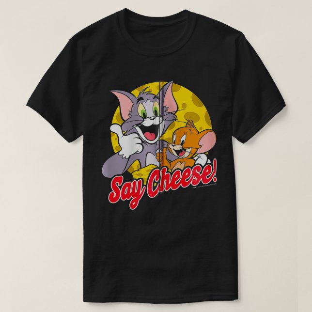 Camiseta O Tom E O Jerry Dizem Portraços De Queijo (Frente do Design)