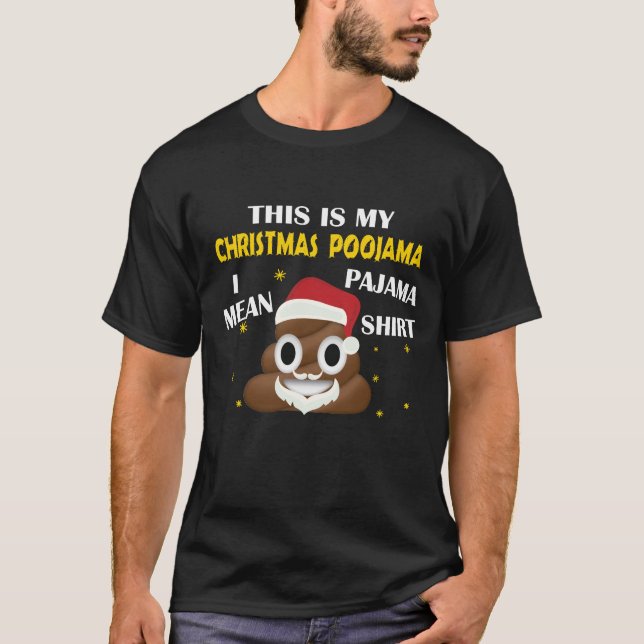 Camiseta O tombadilho Emoji isto é meu Natal Poojama - (Frente)