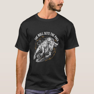 Camiseta O Touro Estabelece O Ritmo Montaria De Touro Rodei