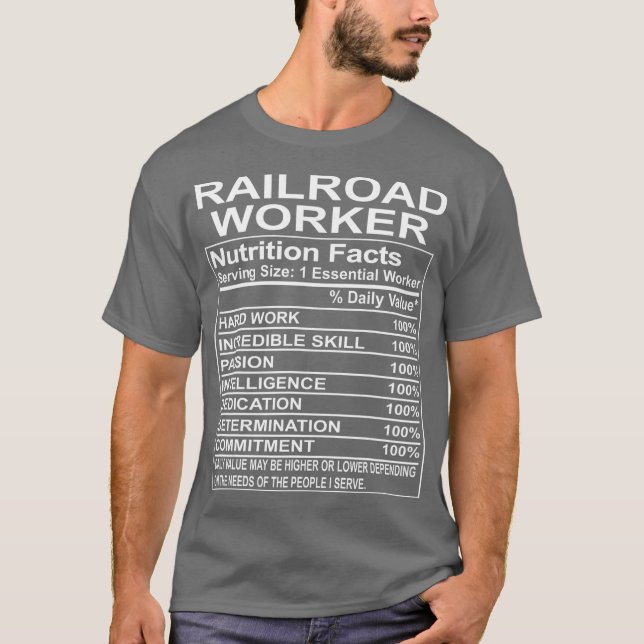 Camiseta O Trabalhador Ferroviário Oferece Apreciação Engra (Frente)