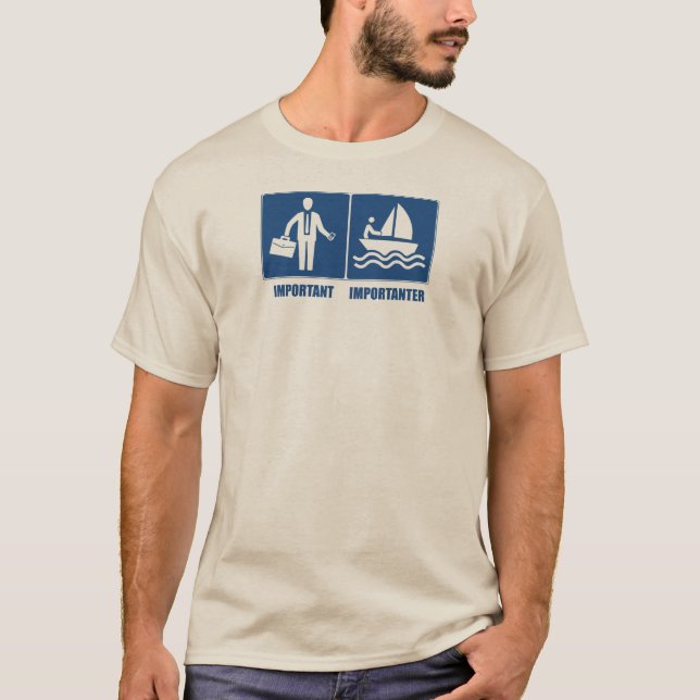 Camiseta O Trabalho É Importante, A Navegação É Importante (Frente)