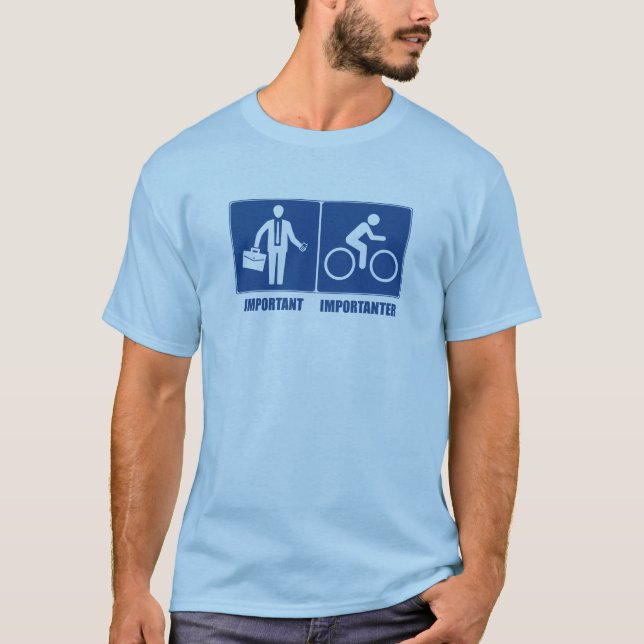 Camiseta O trabalho é importante, o ciclismo é mais importa (Frente)