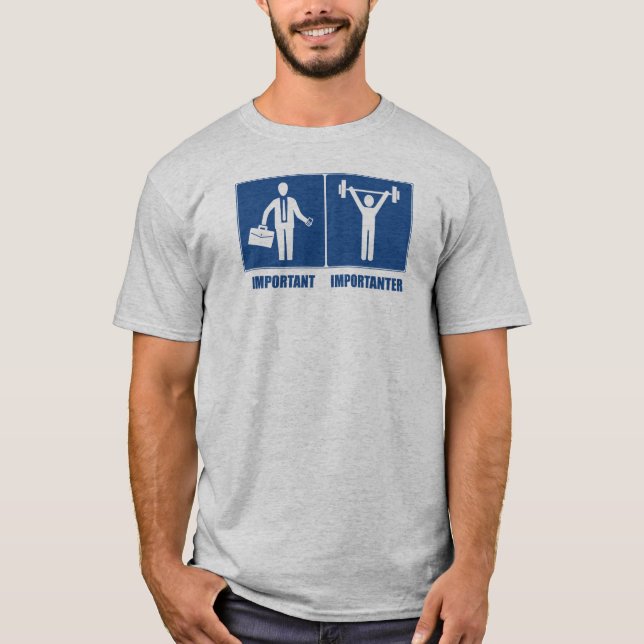 Camiseta O Trabalho É Importante Para Levantar Peso (Frente)