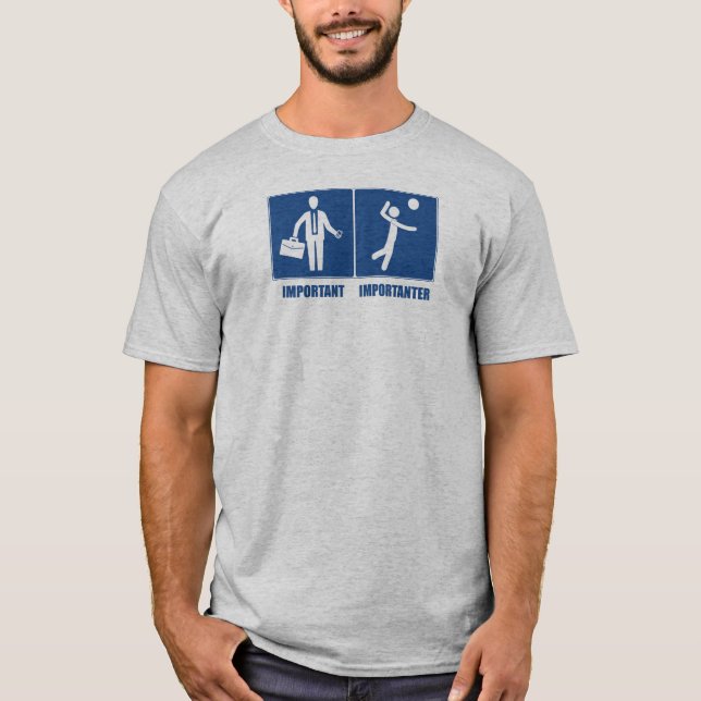 Camiseta O Trabalho É Importante Para O Voleibol (Frente)