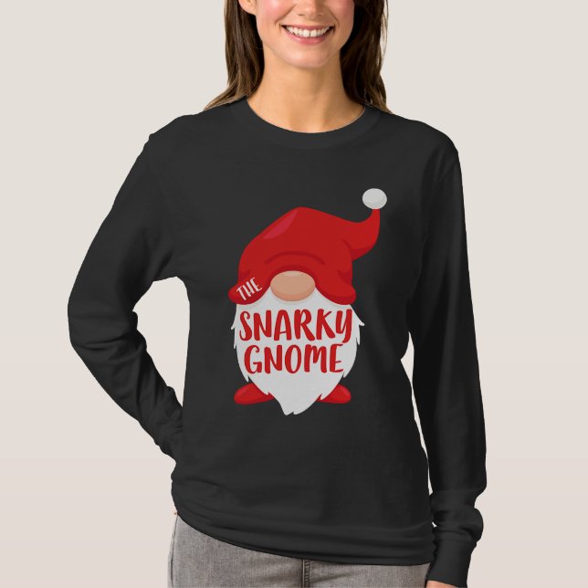 Camiseta O Traje de Natal Combinando T do Gnomo Irônico (Frente)
