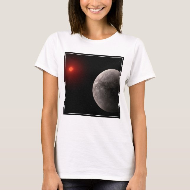 Camiseta O Trapist-1 B do Exoplaneta Quente Rocky. (Frente)