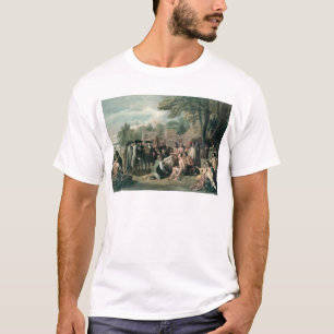 Camiseta O Tratado de William Penn com os indianos dentro
