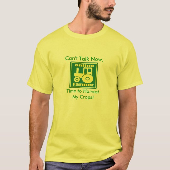 Camiseta o trator verde, não pode falar agora, hora de (Frente)