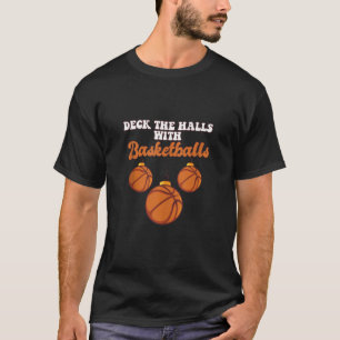 Camiseta O treinador do jogador de basquete, as bolas de Na