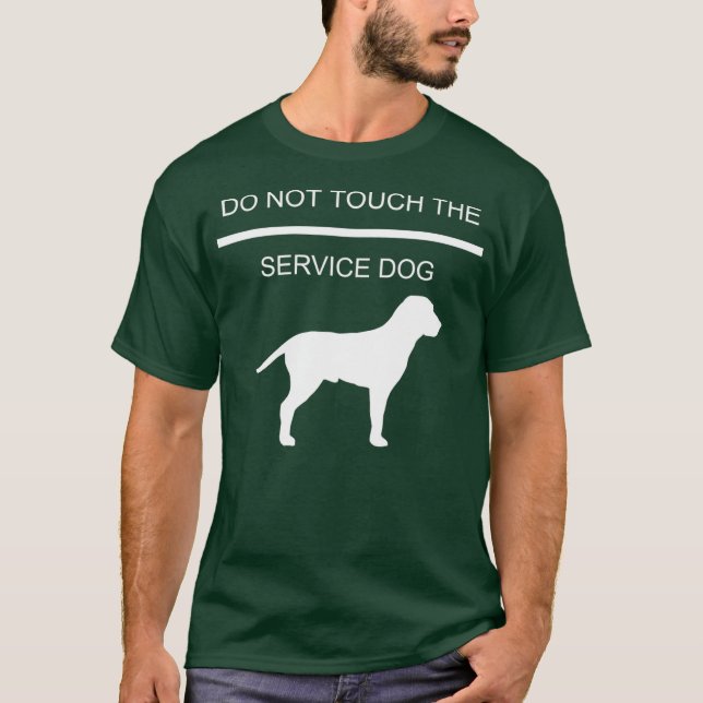 Camiseta O Treinamento Do Cachorro De Serviço Não Toca No S (Frente)