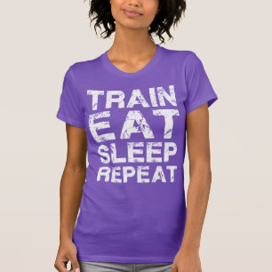 Camiseta O trem come a repetição do sono