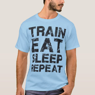 Camiseta O trem come a repetição do sono