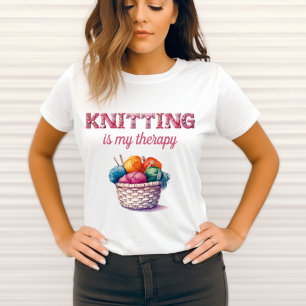Camiseta O tricô é da minha terapia