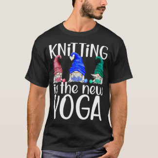 Camiseta O Tricô É O Novo Gnomo Yoga Que Se Engraçado