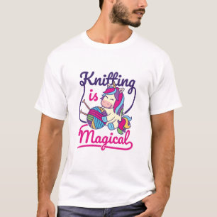 Camiseta O tricô é um Unicórnio Mágico