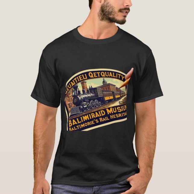 Camiseta O Trilho Original: B&O Museum, Baltimore MD (Frente)