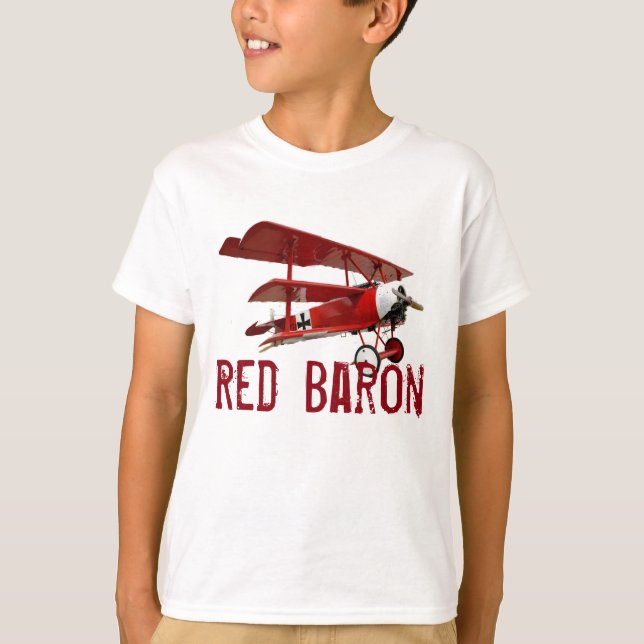 Camiseta "O triplane do Baron vermelho" (Frente)