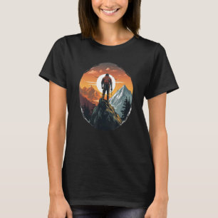 Camiseta O triunfo da Conquista de Rock Climber na Cimeira