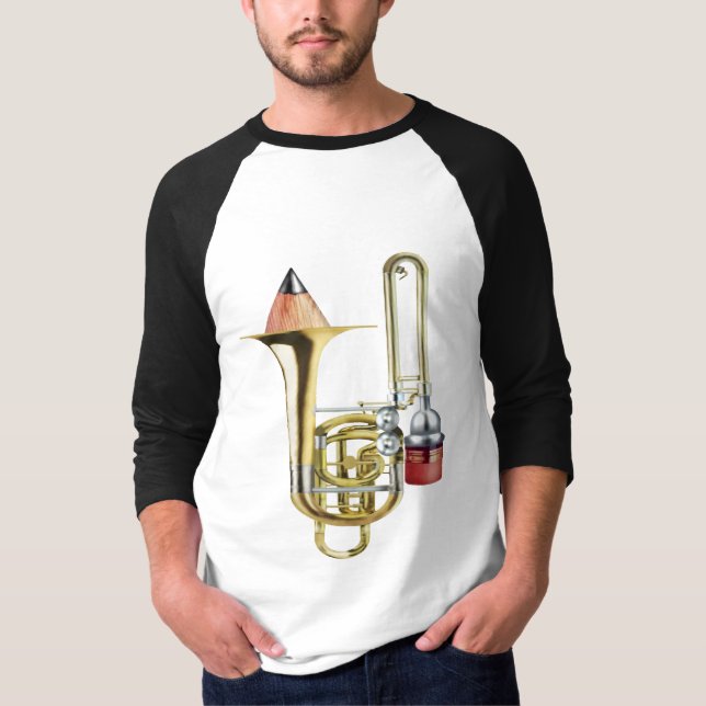 Camiseta O Trombone do baixo de Stubbie (Frente)