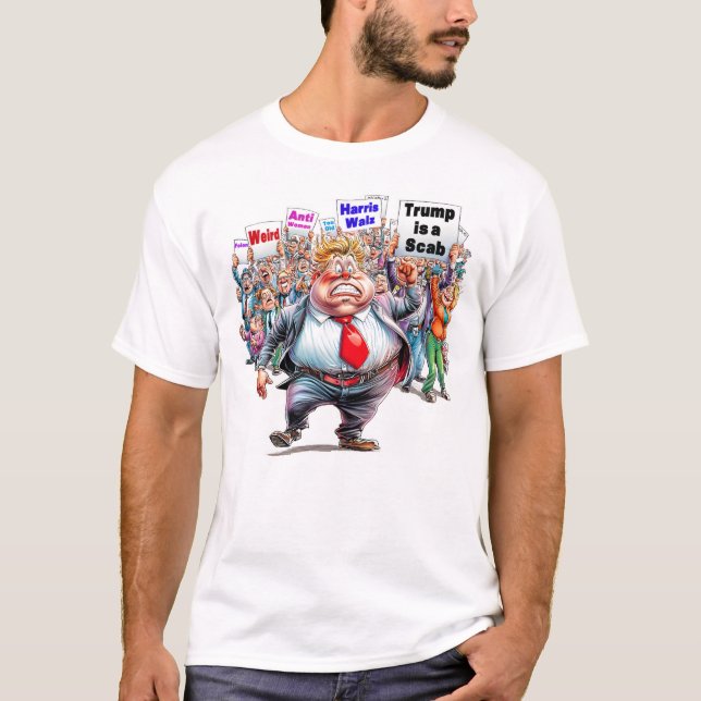 Camiseta O Trump é uma estranha companheira anti-mulher. (Frente)