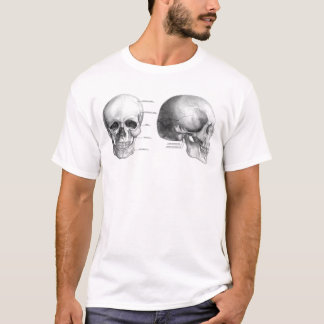 Camiseta O Tshirt branco dos homens do crânio