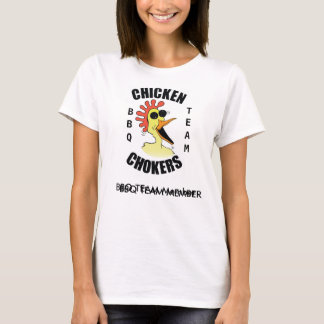 Camiseta O Tshirt. das mulheres da equipe do CHURRASCO dos