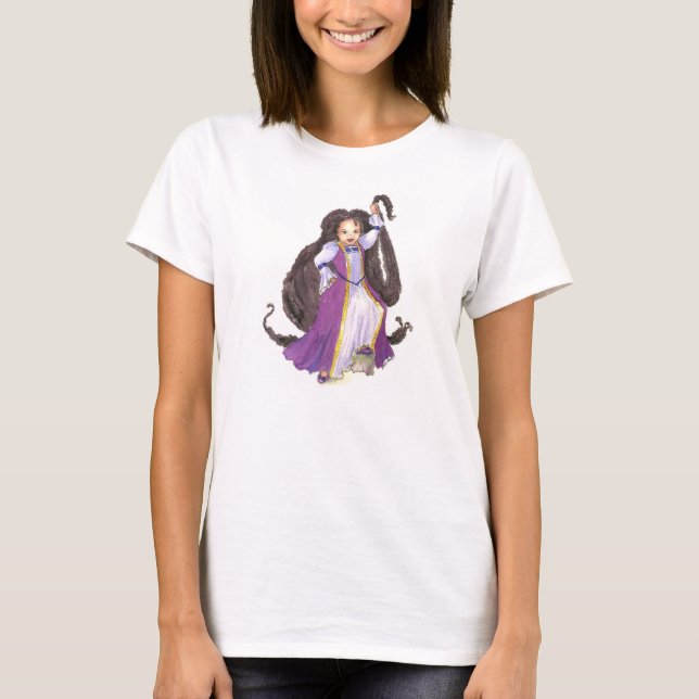 Camiseta O tshirt das mulheres da princesa de Rapunzel do (Frente)
