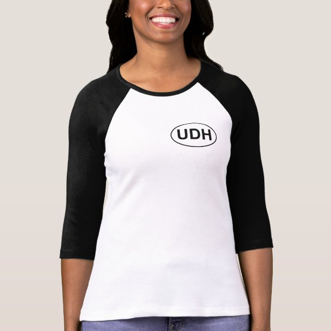 Camiseta O Tshirt das mulheres de UDH (Frente)