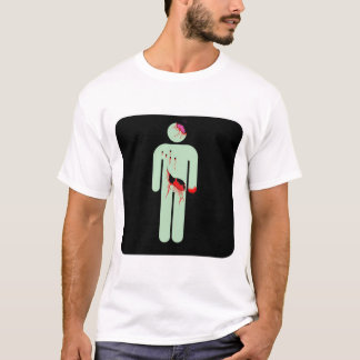 Camiseta O tshirt dos homens negros do sinal do banheiro do